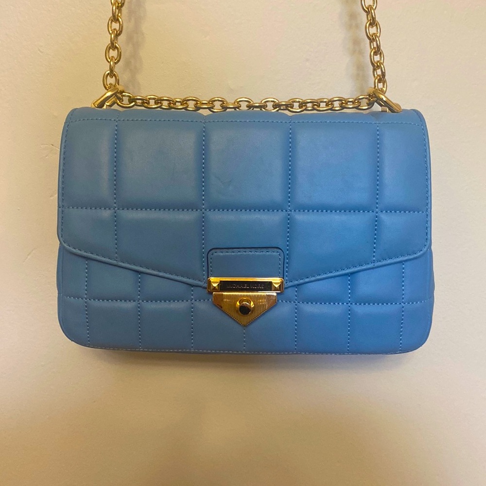 Like-New with tags Michael Kors South Pacific Large Chain Shoulder Leather Purse